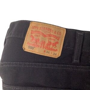 Levi Strauss 550 Relaxed Fit Black Jeans 34 x 34